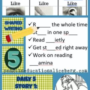 Daily 5 "I" Charts Shared Writing